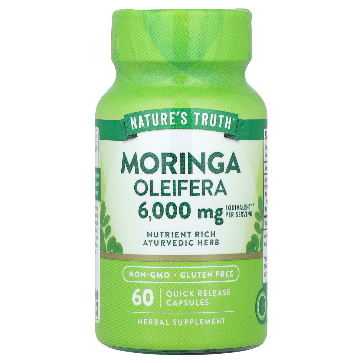 Natures Truth مورينجا أوليفيرا 3000 ملجم مكافئ للكبسولة، 60 كبسولة، العبوة من الأمام