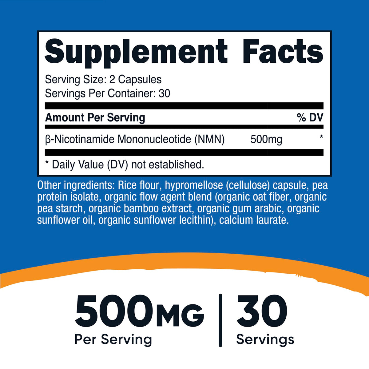 Nutricost NMN 250 mg 60 Capsules