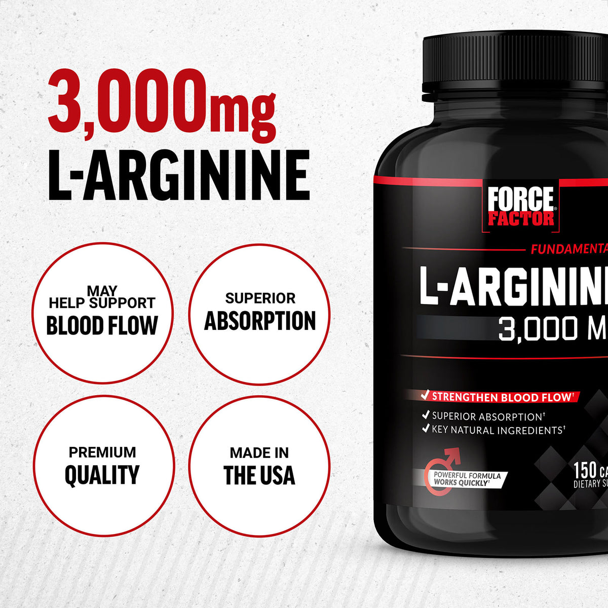 Force Factor L-Arginine 150 Capsules