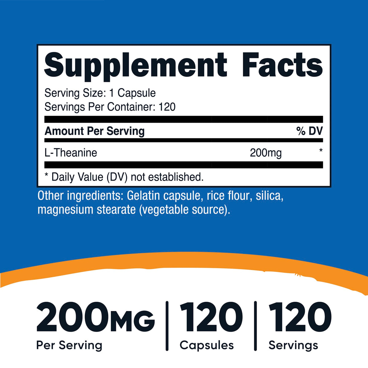 Nutricost L-Theanine 200 mg 120 Capsules