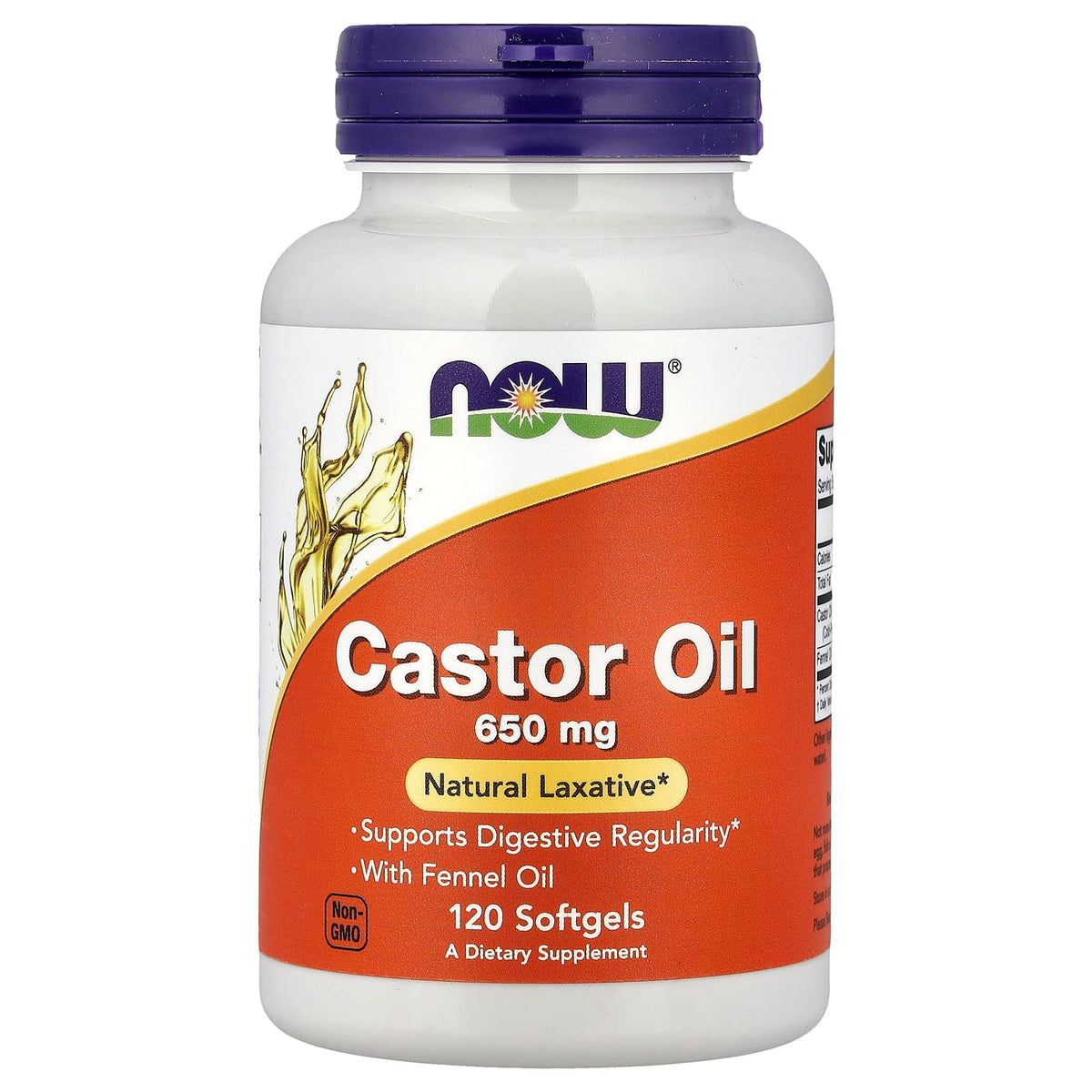 NOW Castor Oil 120 Softgels