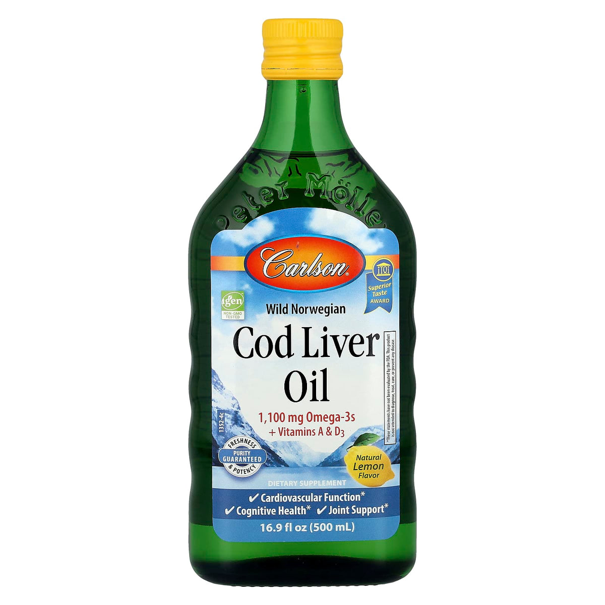 Carlson Cod Liver Oil Natural Lemon 500 ml