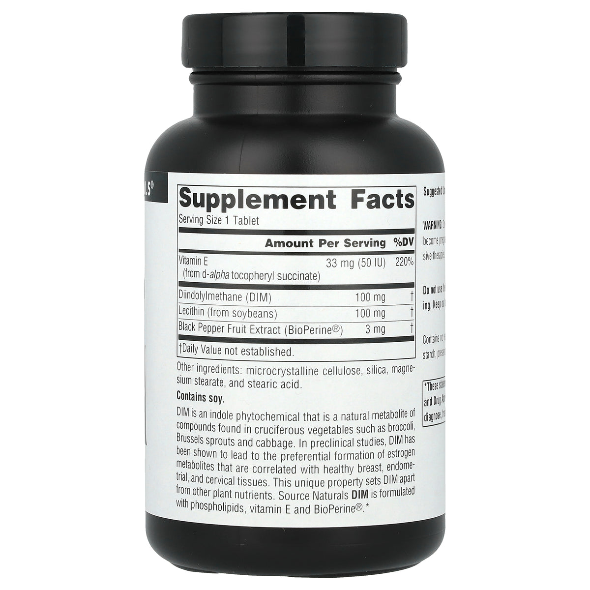 Source Naturals DIM 100 ملجم، 120 قرصًا — صورة 2