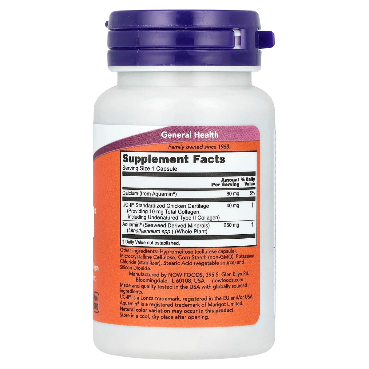 NOW UC-II Joint Health with Undenatured Type II Collagen 60 Capsules
