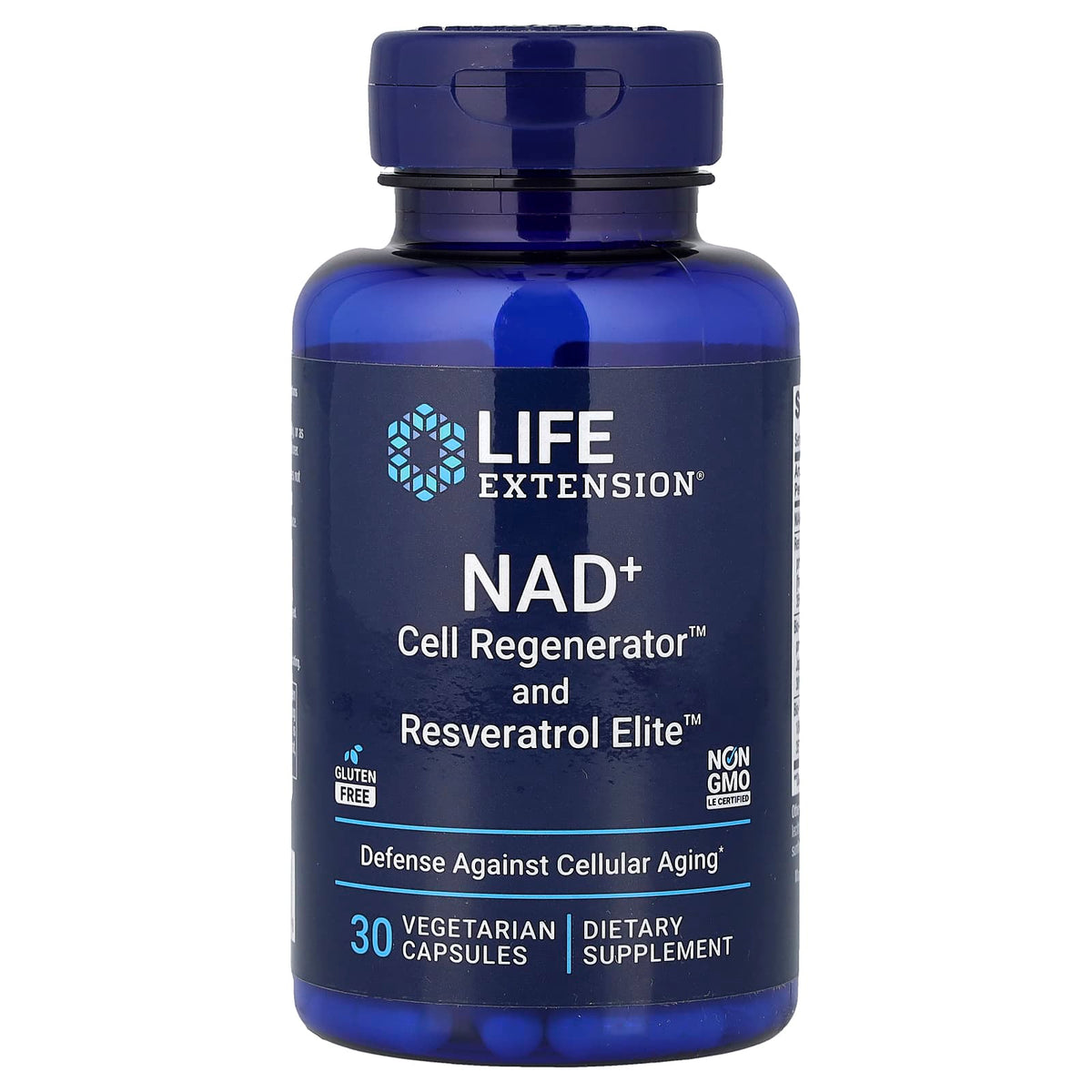Life Extension NAD+ Cell Regenerator and Resveratrol Elite 30 Capsules