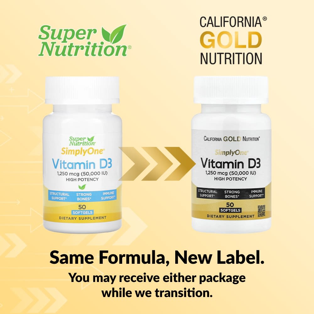 California Gold Vitamin D3 50000 IU 50 Softgels