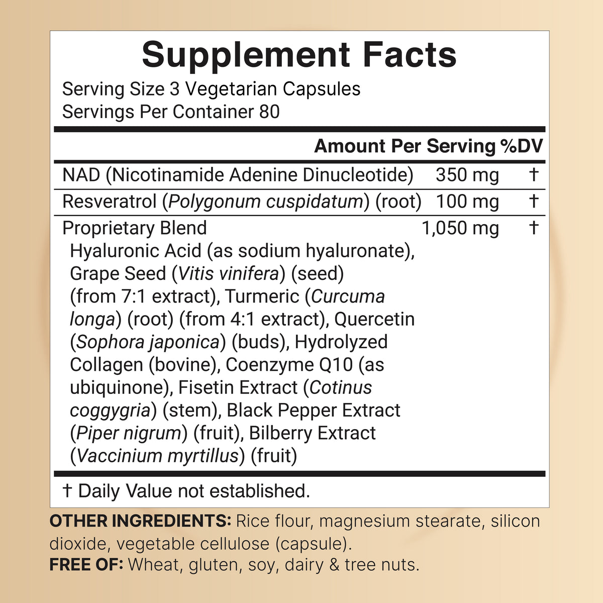 NatureBell NAD+ 1500 mg 240 Capsules