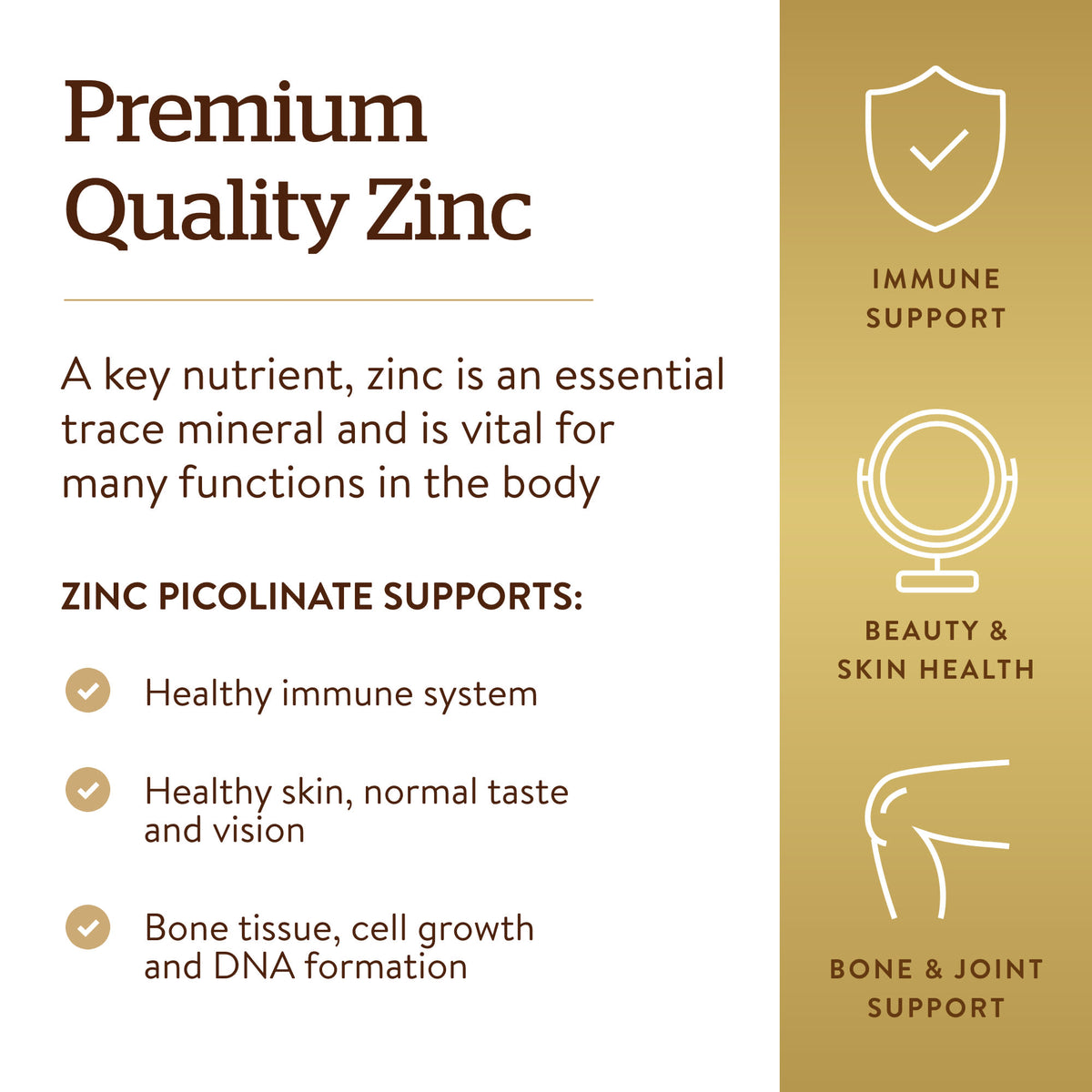 Solgar Zinc Picolinate 22 mg 100 Tablets