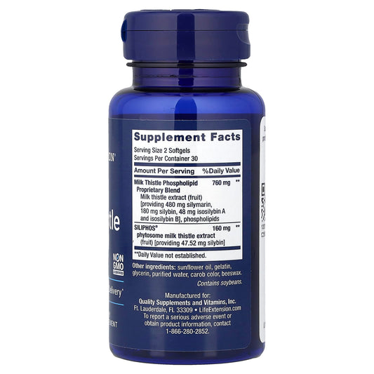 Life Extension Advanced Milk Thistle 60 Softgels