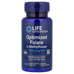 Life Extension Optimized Folate 1700 mcg DFE 100 Tablets