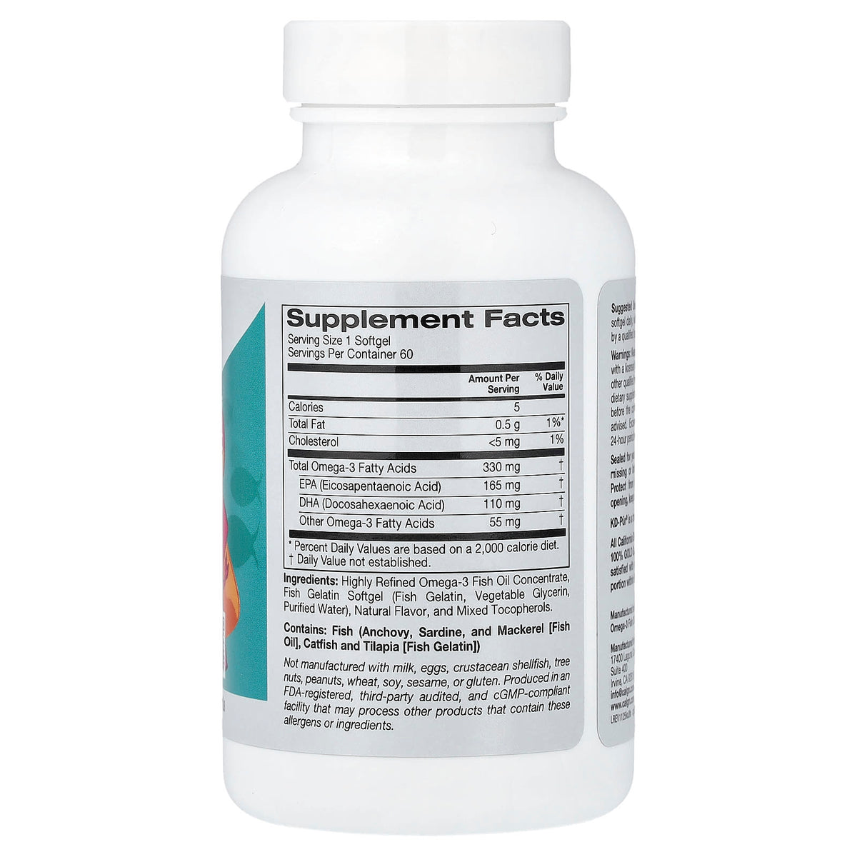 California Gold Kids Omega-3 Fish Oil 60 Softgels