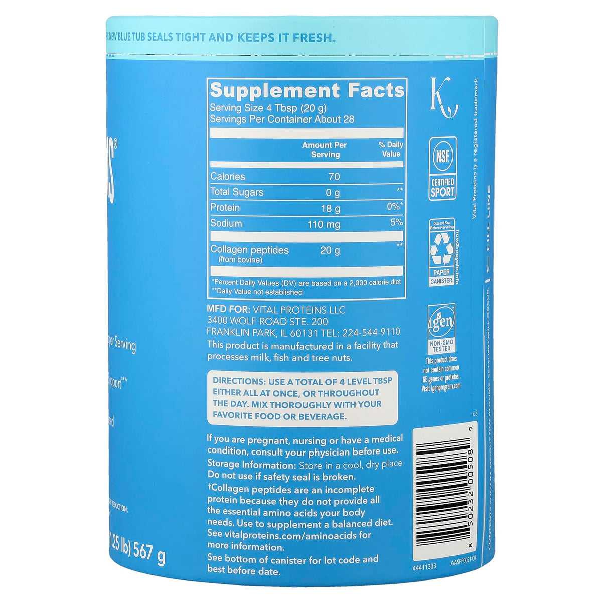 Vital Proteins Collagen Peptides 567 g