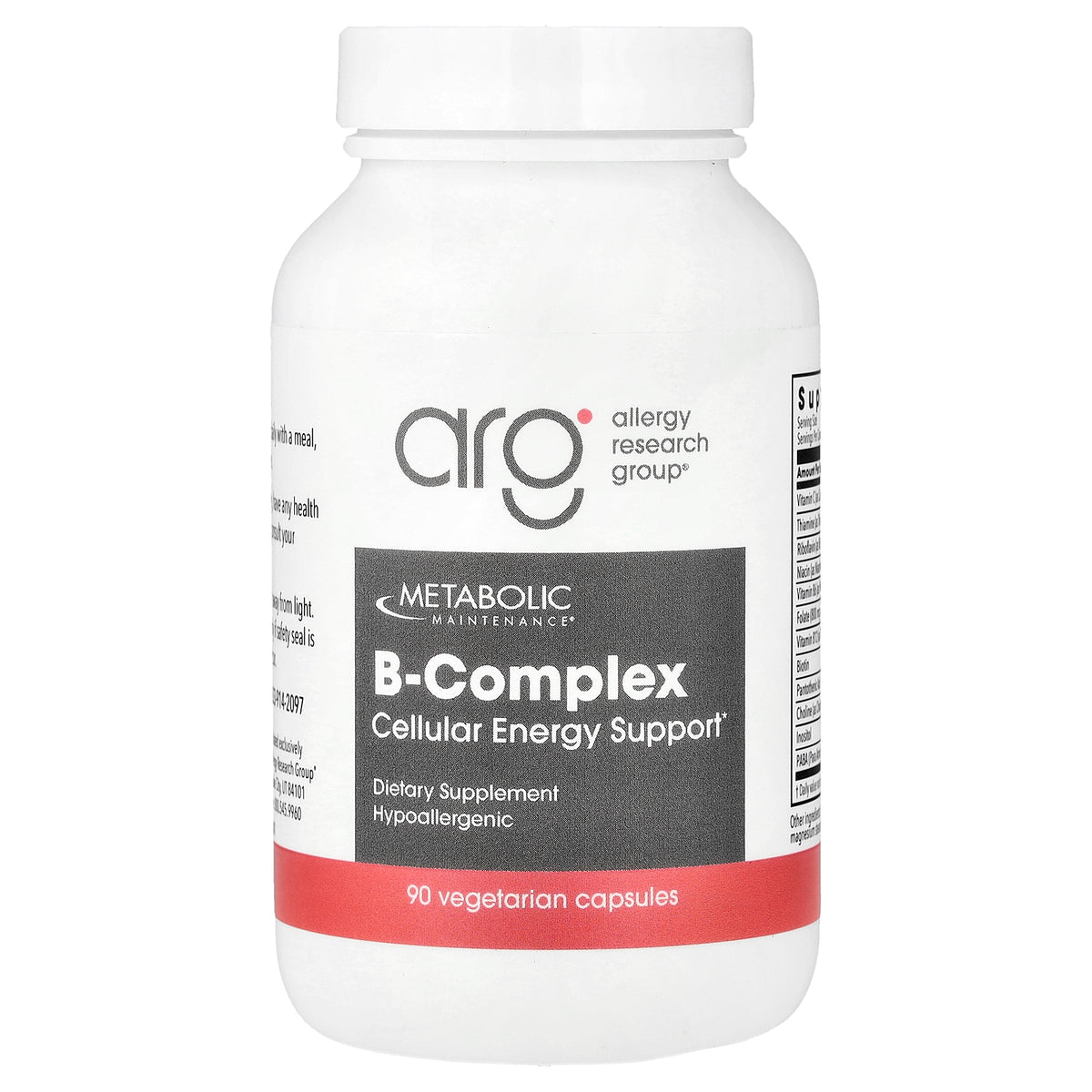 Metabolic Maintenance مركّب فيتامينات B، 90 كبسولة نباتية