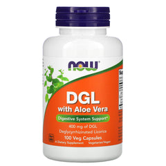 NOW DGL with Aloe Vera 400 mg 100 Capsules