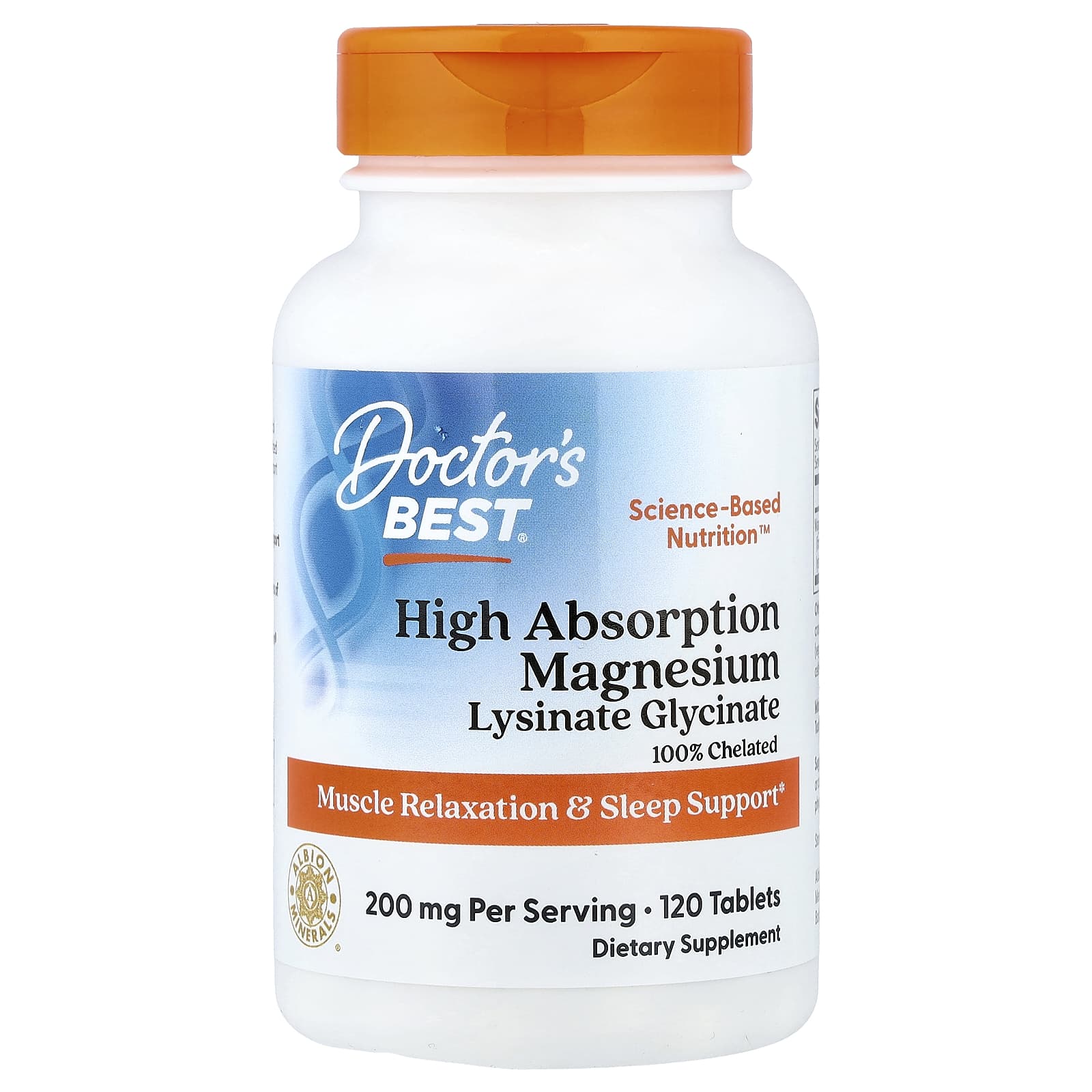 Dr Best Magnesium Lysinate Glycinate 100 mg 120 Tablets