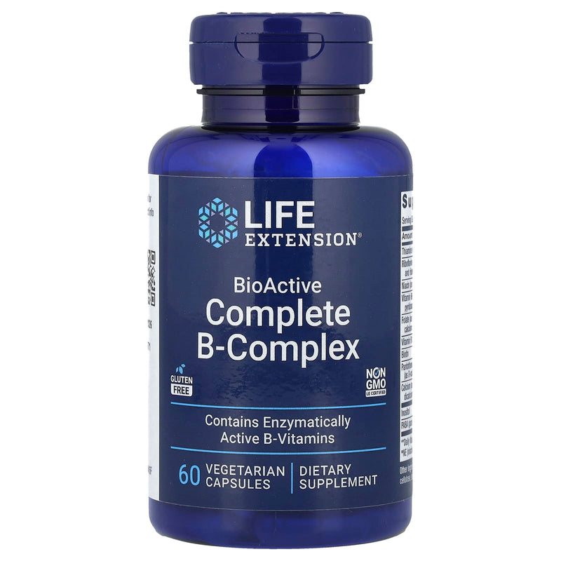 Life Extension BioActive مركب فيتامينات B متكامل، 60 كبسولة