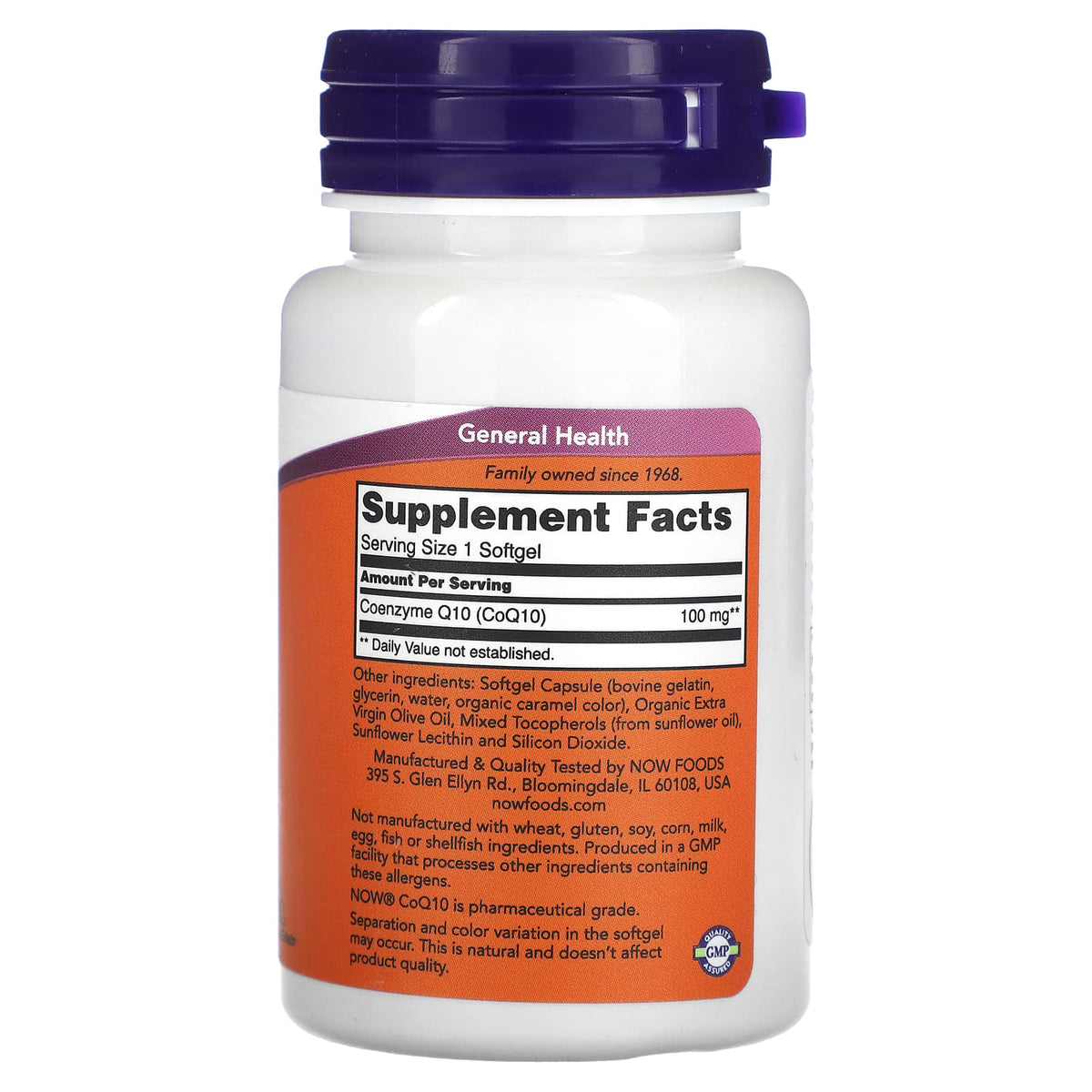 NOW CoQ10 100 mg 50 Softgels