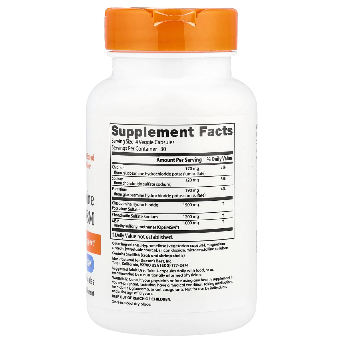 Dr Best Glucosamine Chondroitin MSM 120 Capsules