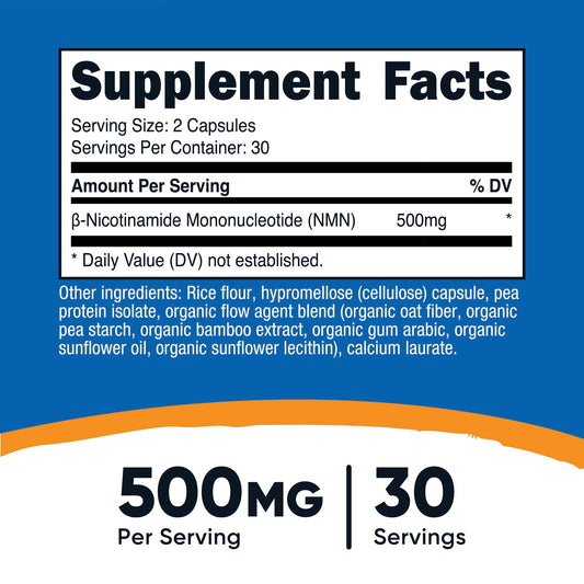 Nutricost NMN 250 mg 60 Capsules