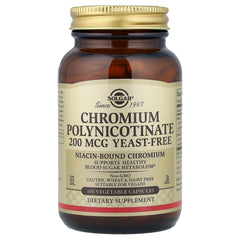 Solgar Chromium Polynicotinate 200 mcg 100 Capsules