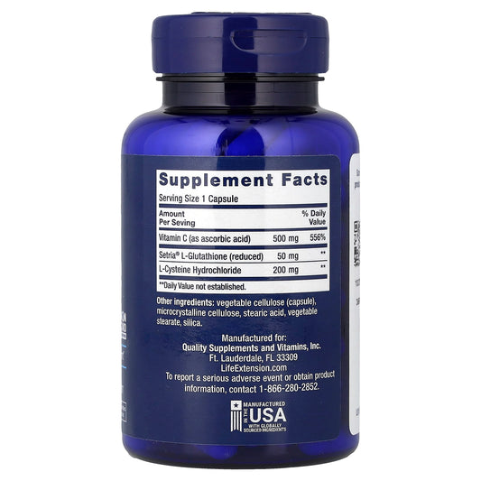Life Extension Glutathione Cysteine & C 100 Capsules