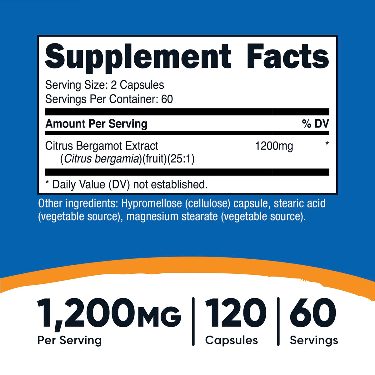 Nutricost Citrus Bergamot 600 mg 120 Capsules