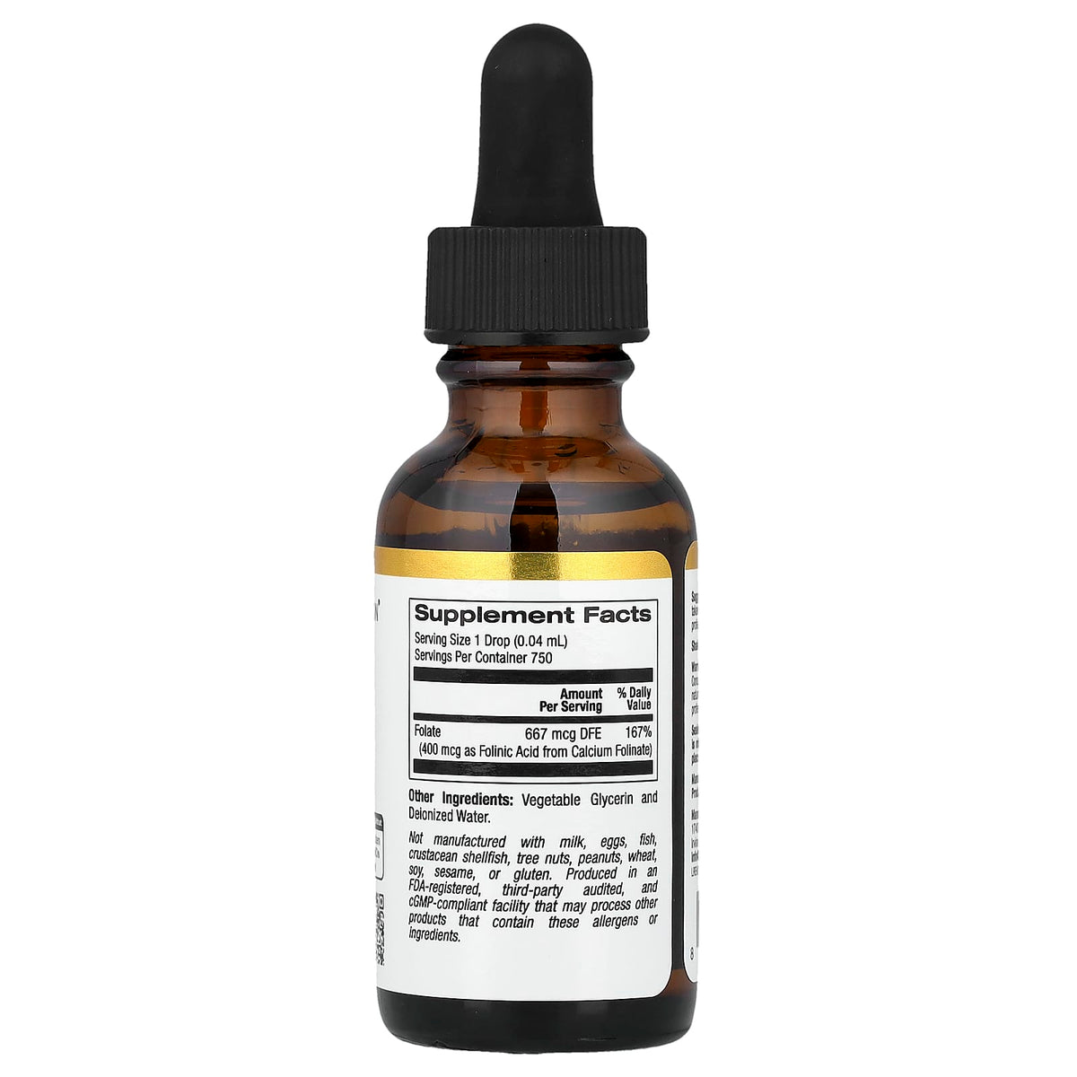 California Gold Folinic Acid Alcohol Free 30 ml