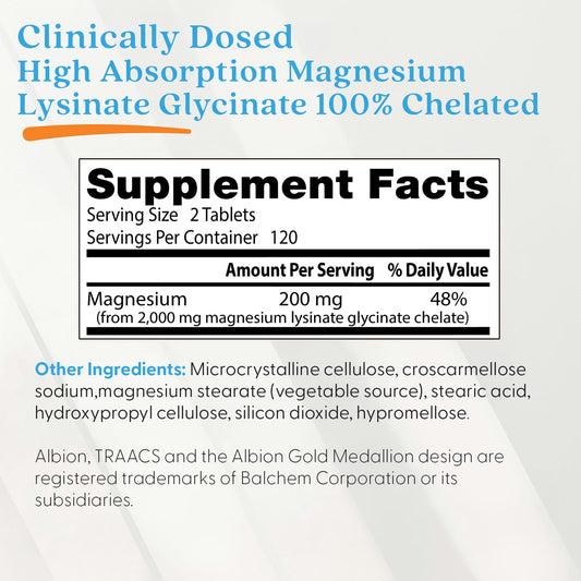 Dr Best Magnesium Lysinate Glycinate 100 mg 240 Tablets