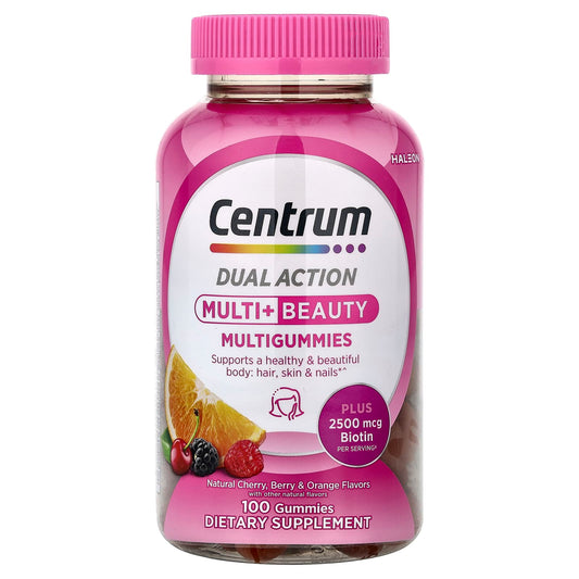 Centrum Dual Action Multi + Beauty Multigummies 100 Gummies