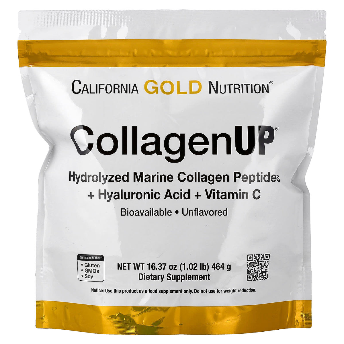 California Gold CollagenUP Hydrolyzed Marine Collagen 464 g