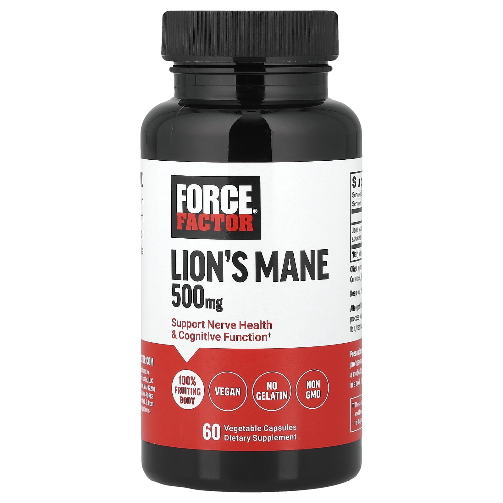 Force Factor Lions Mane 500 mg 60 Capsules