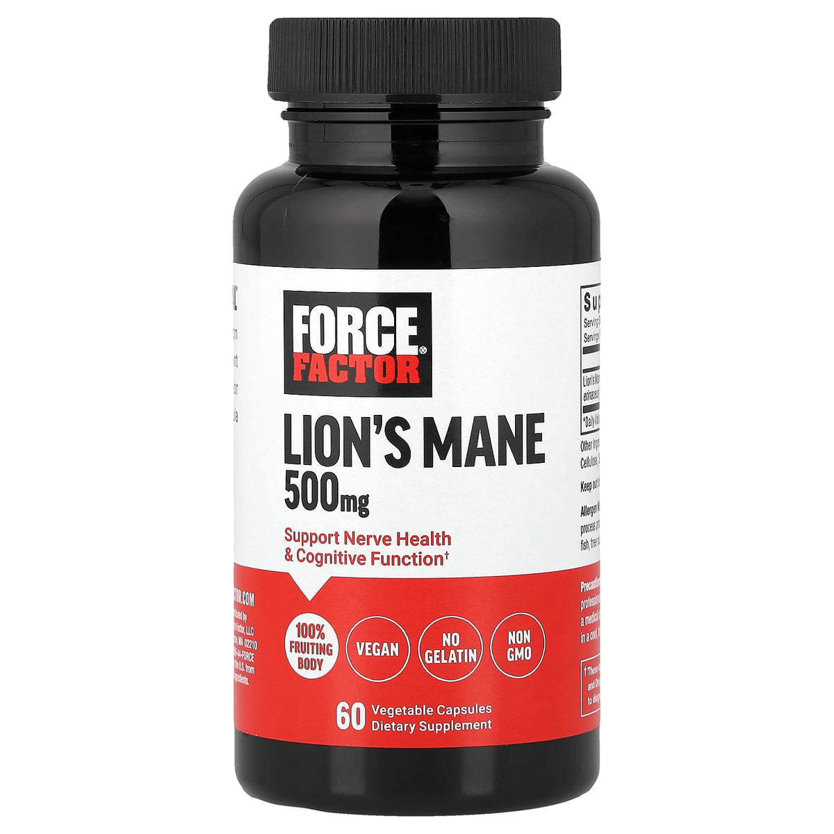 Force Factor Lions Mane 500 mg 60 Capsules