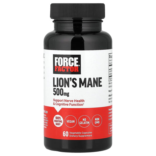 Force Factor Lions Mane 500 mg 60 Capsules