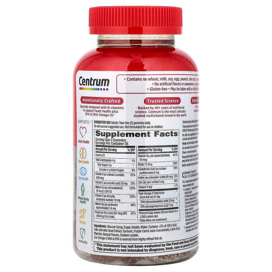 Centrum MultiGummies Multi+ Omega 3 110 Gummies