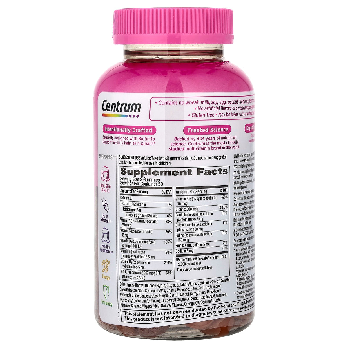 Centrum Dual Action Multi + Beauty Multigummies 100 Gummies