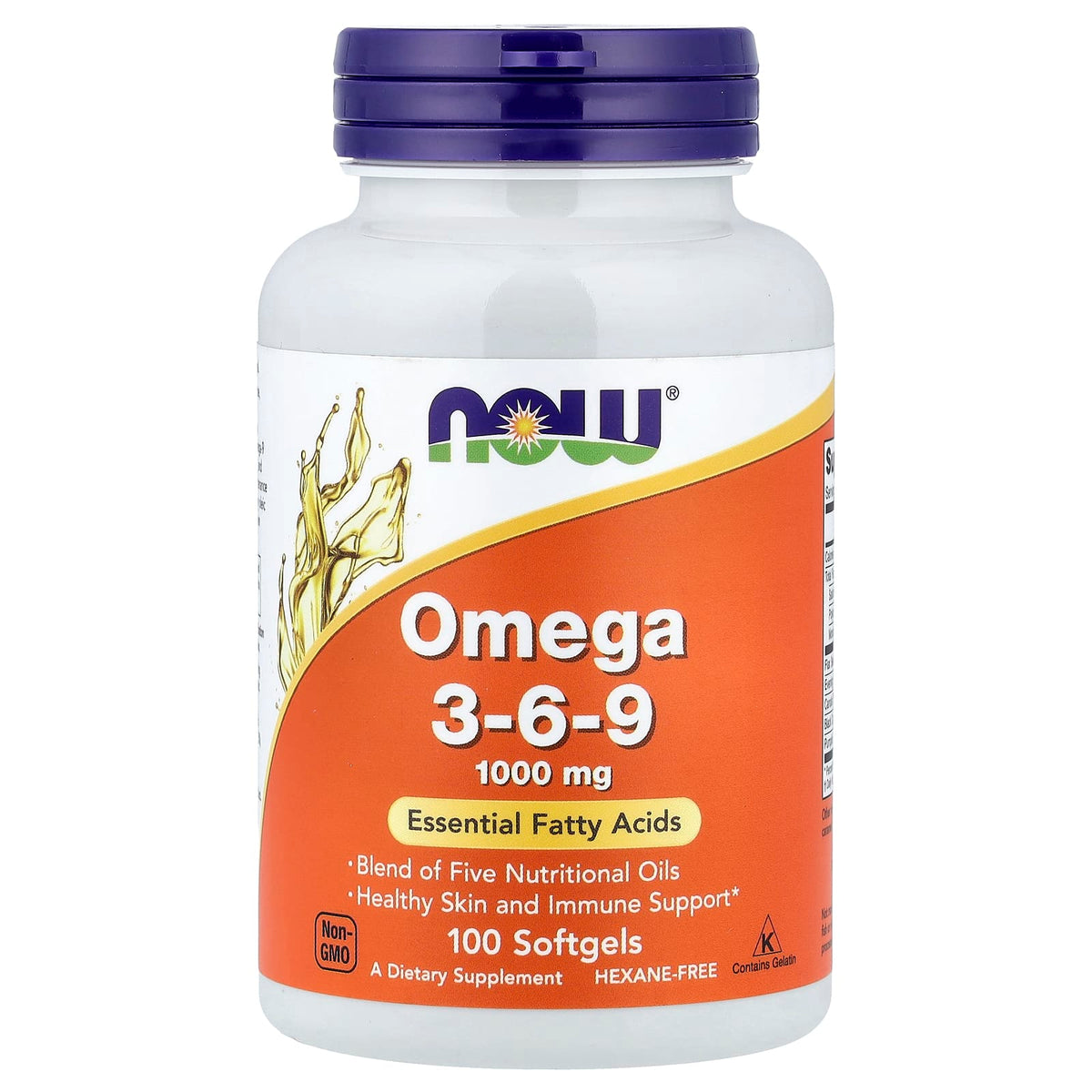 NOW Omega 3-6-9 100 Softgels — NOW Foods — صورة 1