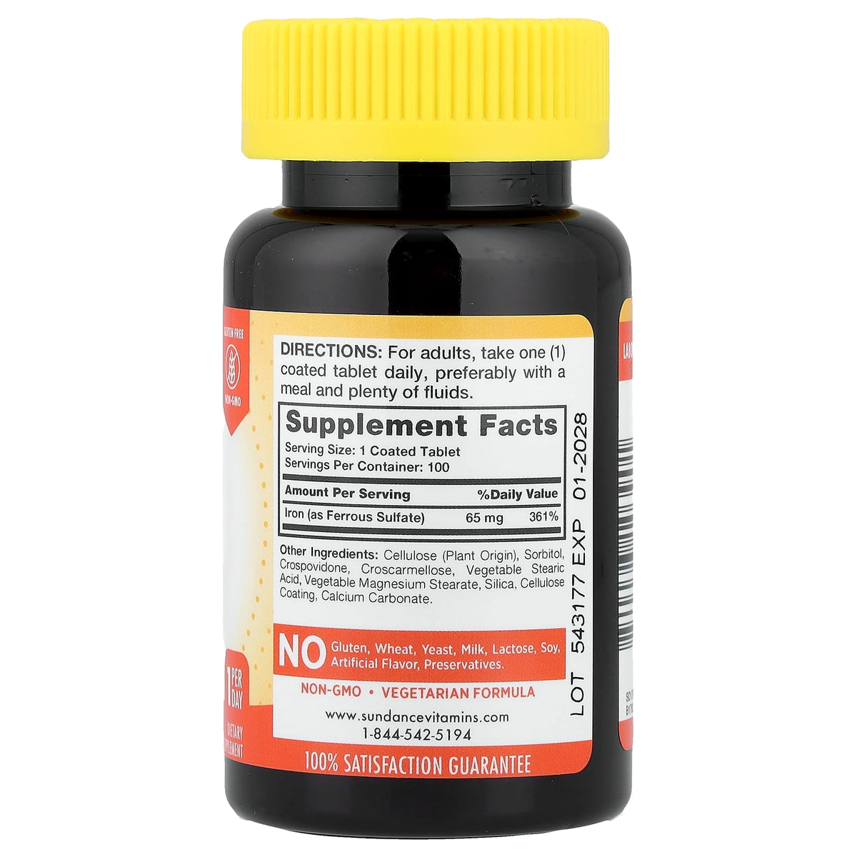 Sundance Vitamins Iron 65 mg 100 Tablets