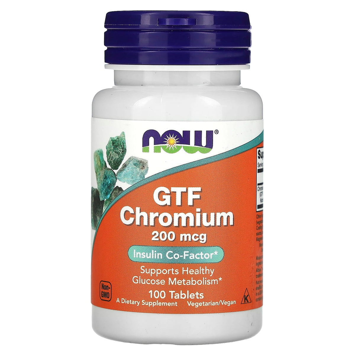 NOW GTF Chromium 200 mcg 100 Tablets