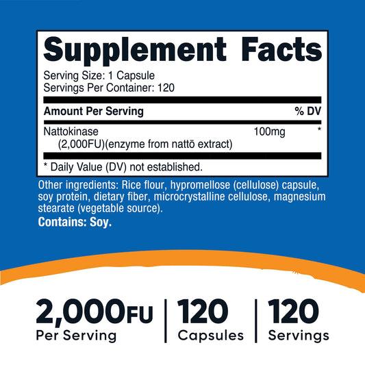 Nutricost Nattokinase 100 mg 120 Capsules