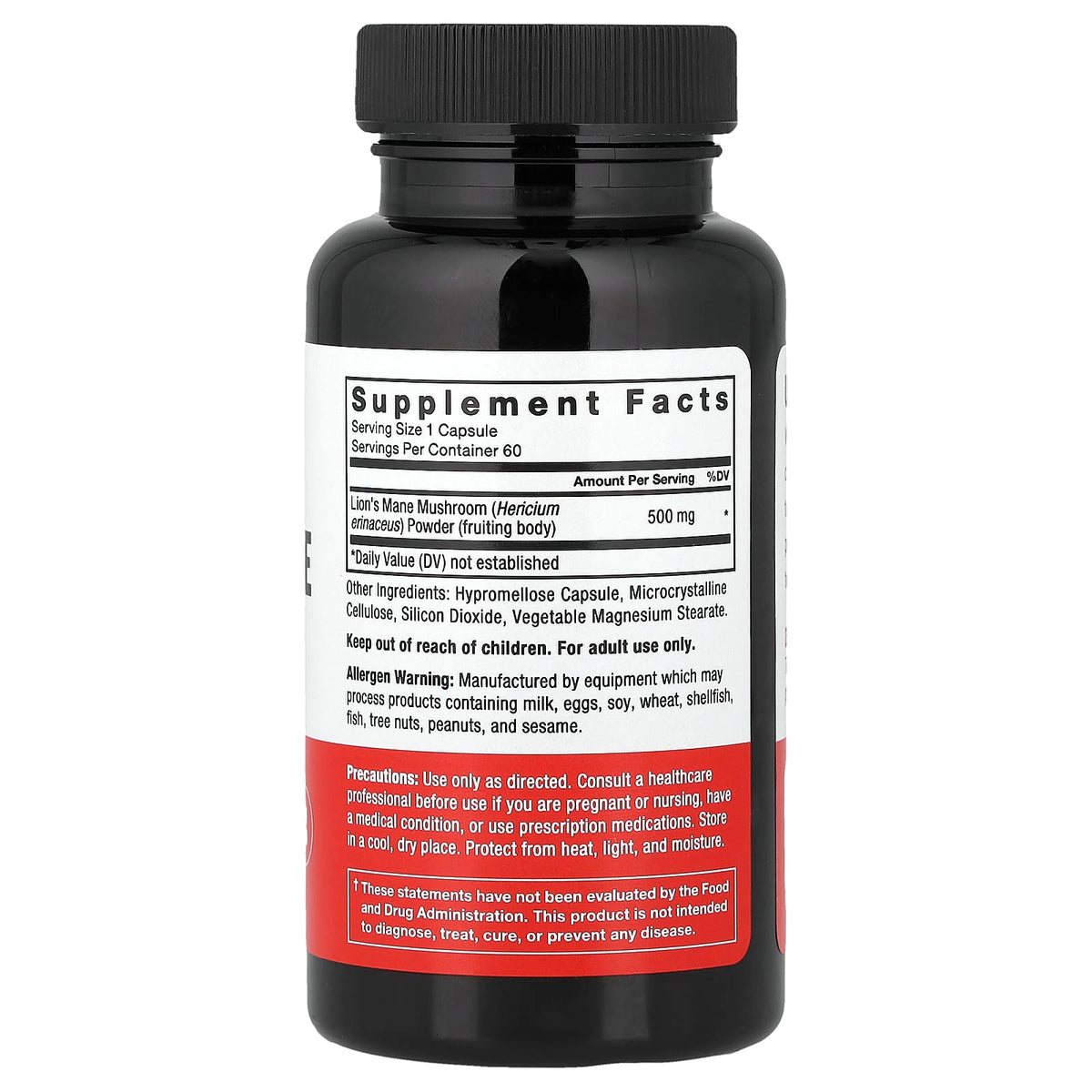 Force Factor Lions Mane 500 mg 60 Capsules