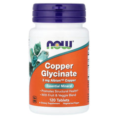 NOW Copper Glycinate 3 mg 120 Tablets
