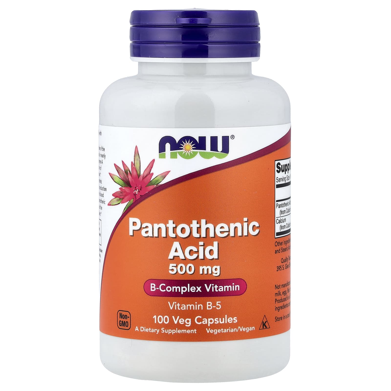 NOW Pantothenic Acid 500 mg 100 Capsules