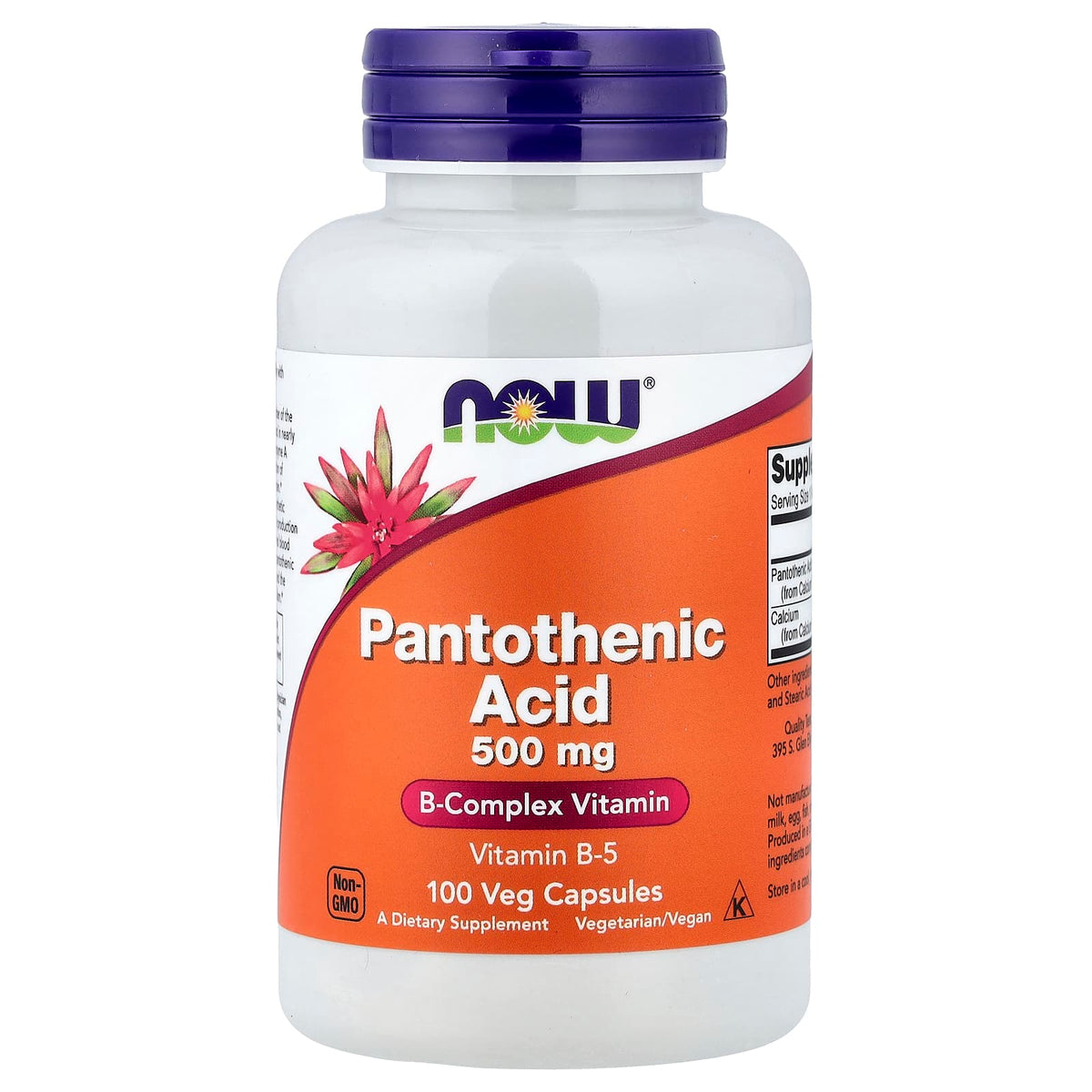 NOW Pantothenic Acid 500 mg 100 Capsules