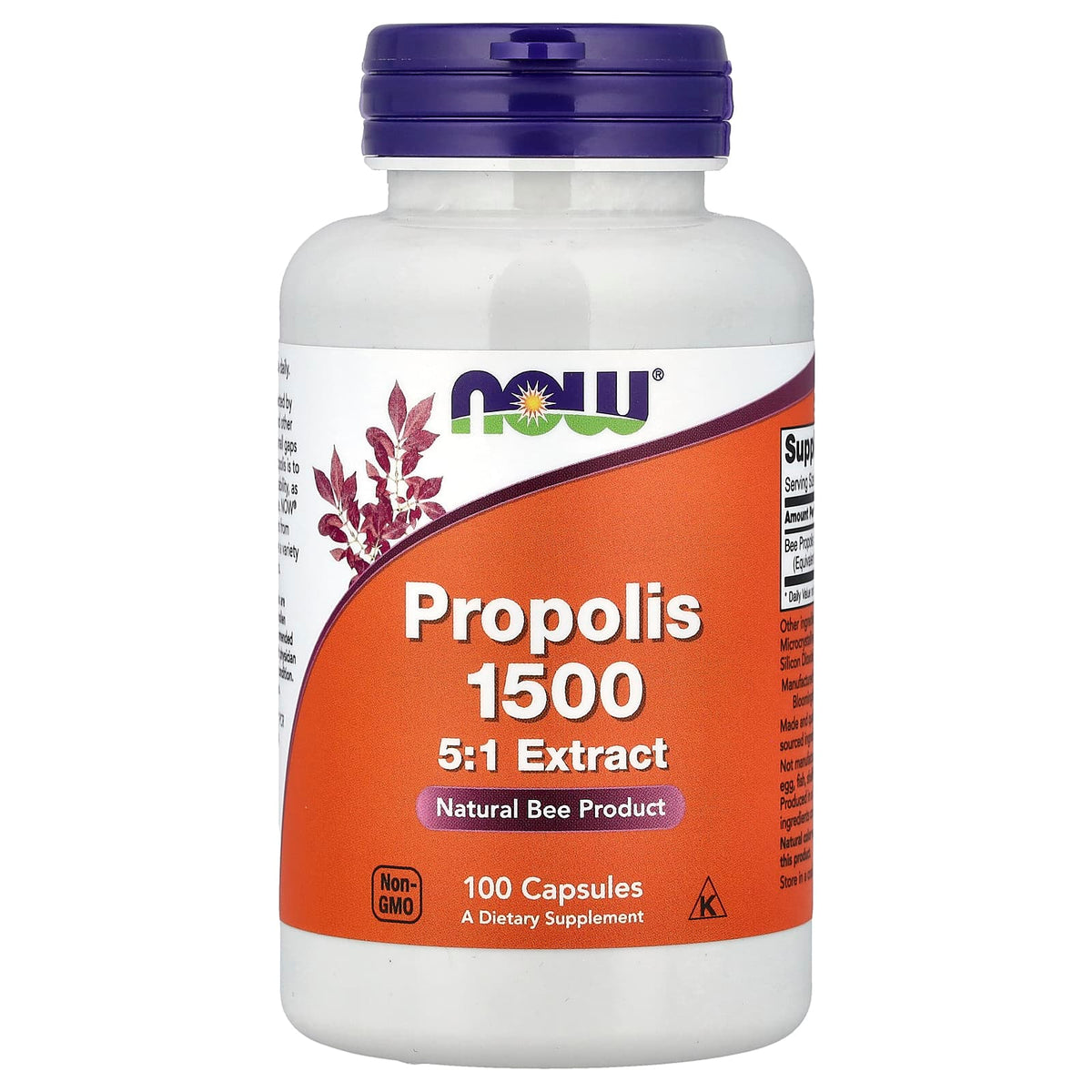 NOW Propolis 1500 300 mg 100 Capsules