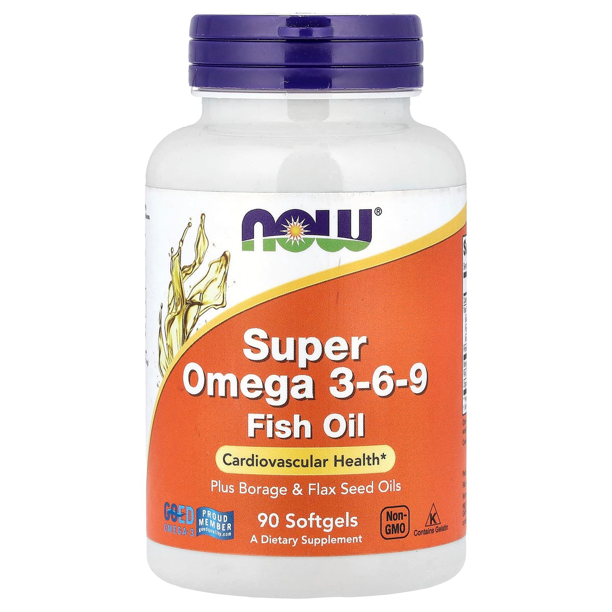 NOW Super Omega 3-6-9 Fish Oil 90 Softgels