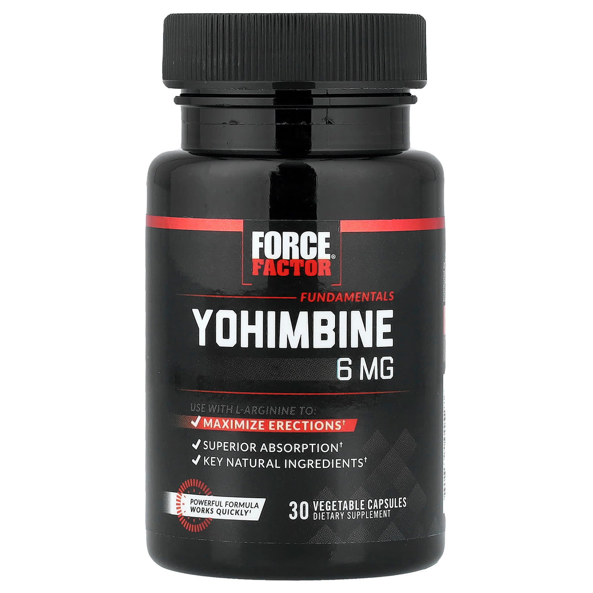 Force Factor Yohimbine 6 mg 30 Capsules