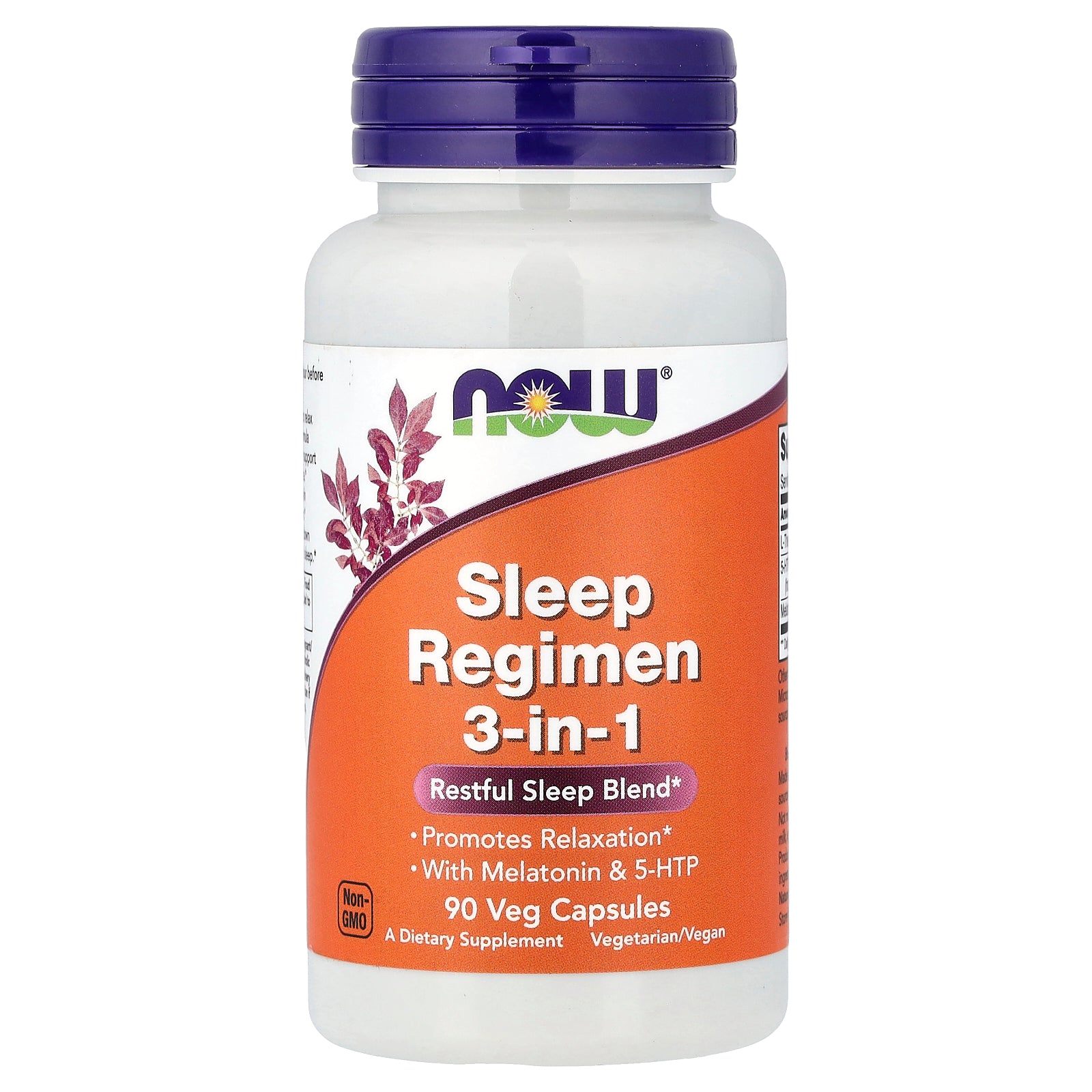 NOW Foods Sleep Regimen 3 في 1، 90 كبسولة نباتية
