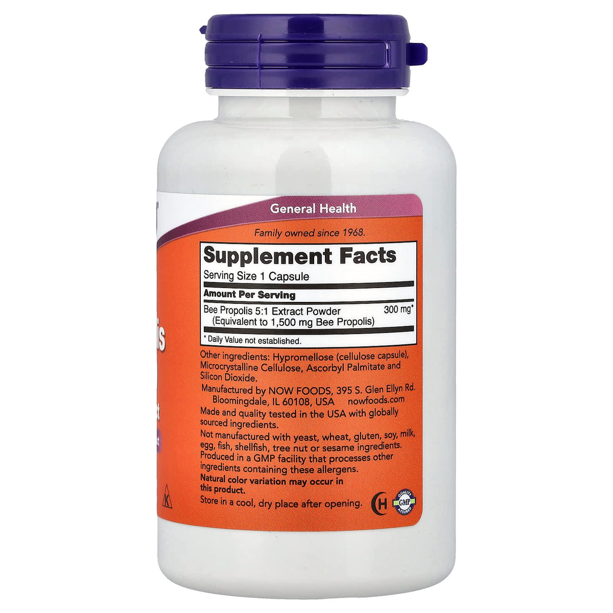 NOW Propolis 1500 300 mg 100 Capsules