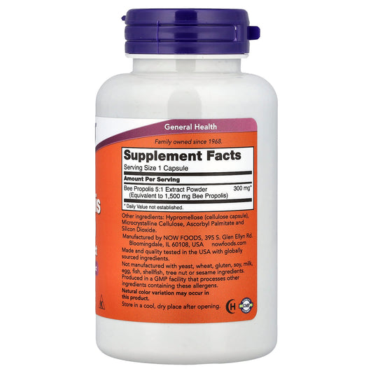 NOW Propolis 1500 300 mg 100 Capsules