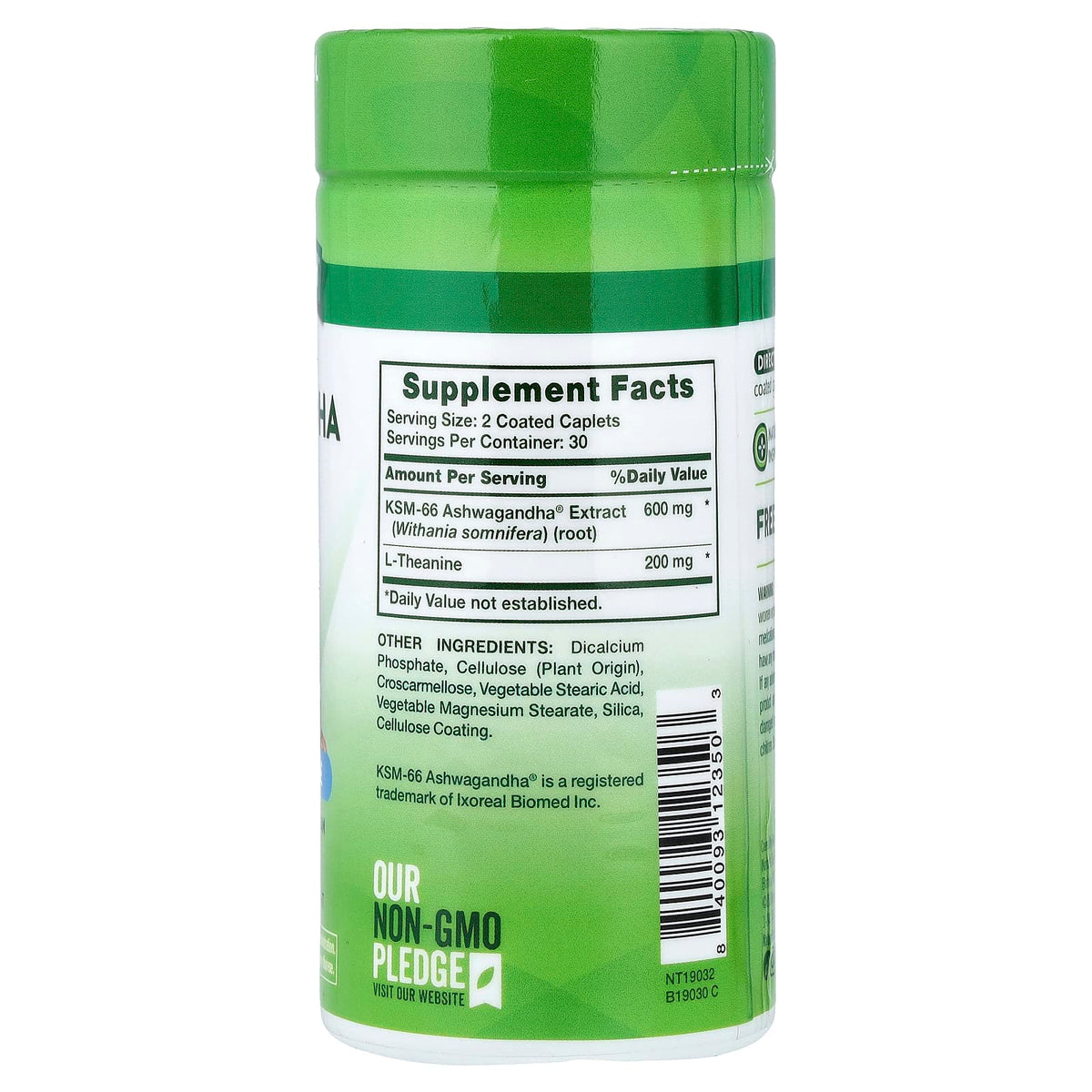 Natures Truth KSM-66 Ashwagandha Plus L-Theanine 60 Tablets